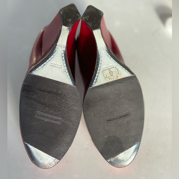 Costume National Red Leather Wedge Size 39.5 - Picture 6 of 6